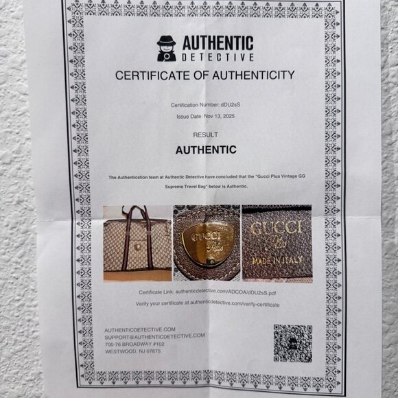 Gucci Plus Vintage GG Tote – Coated Canvas – Web Stripe – AUTHENTIC – COA - Picture 3 of 11